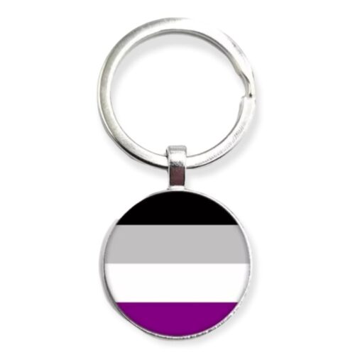 Porte-clés argenté 'asexuel'
