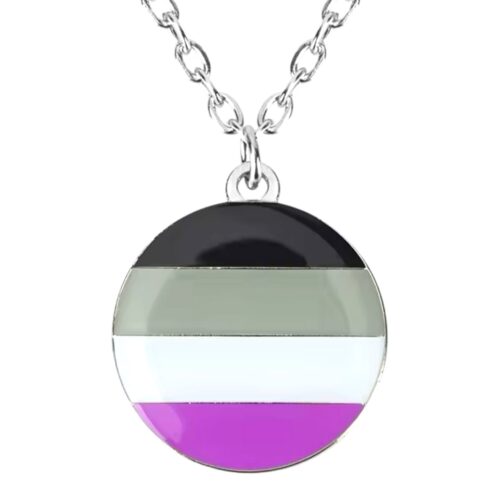 Collier argenté 'asexuel'
