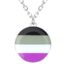 Collier argenté 'asexuel'