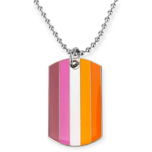 Collier tag lesbien, Collier fierté lesbienne, Collier lesbien LGBTQ, Collier tag fierté lesbienne, Pendentif drapeau lesbien, Collier identité lesbienne, Bijoux lesbiennes LGBTQ, Plaque militaire fierté lesbienne, Collier pendentif lesbien, Plaque militaire drapeau lesbien, Collier drapeau lesbien, Collier tag fierté lesbienne, Bijoux drapeau lesbien, Plaque militaire LGBTQ+ lesbienne, Pendentif fierté lesbienne.