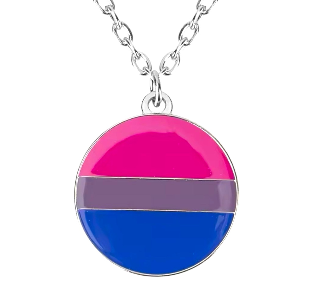 Collier argenté 'bisexuel'