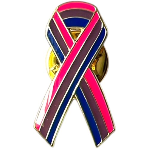 Broche ruban 'bisexuel'