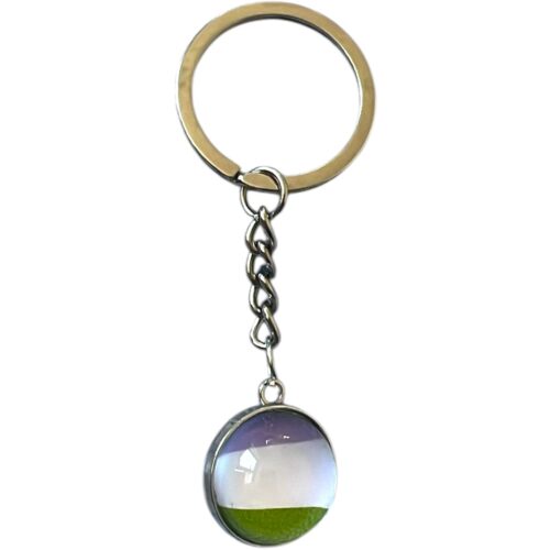Porte-clés boule 'genderqueer'